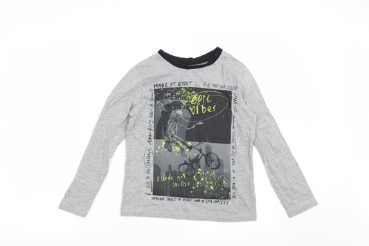 George Boys Grey   Basic T-Shirt Size 9-10 Years  - Epic Vibes
