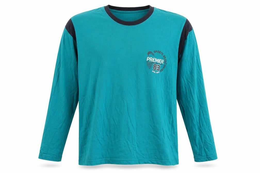 Front view of Maximum men’s green t-shirt, size M