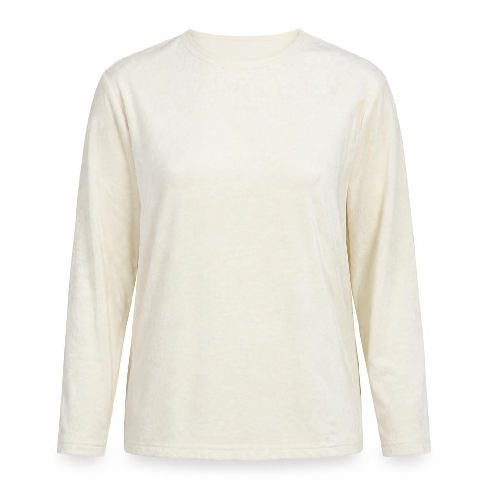 Front view of Woodpecker women’s white basic t-shirt, size UK 12