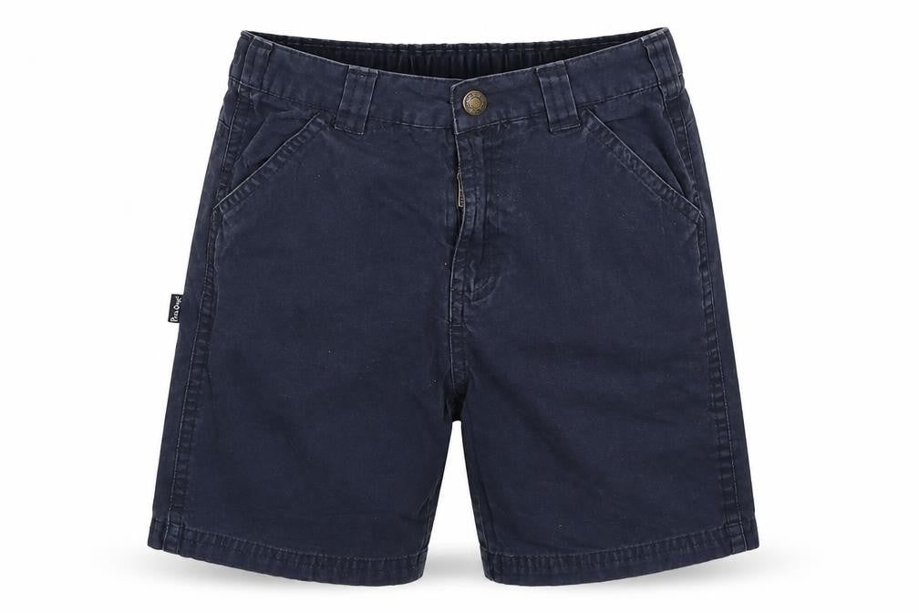 Front view of Pick Ouic boys’ blue chino shorts, size 4, years