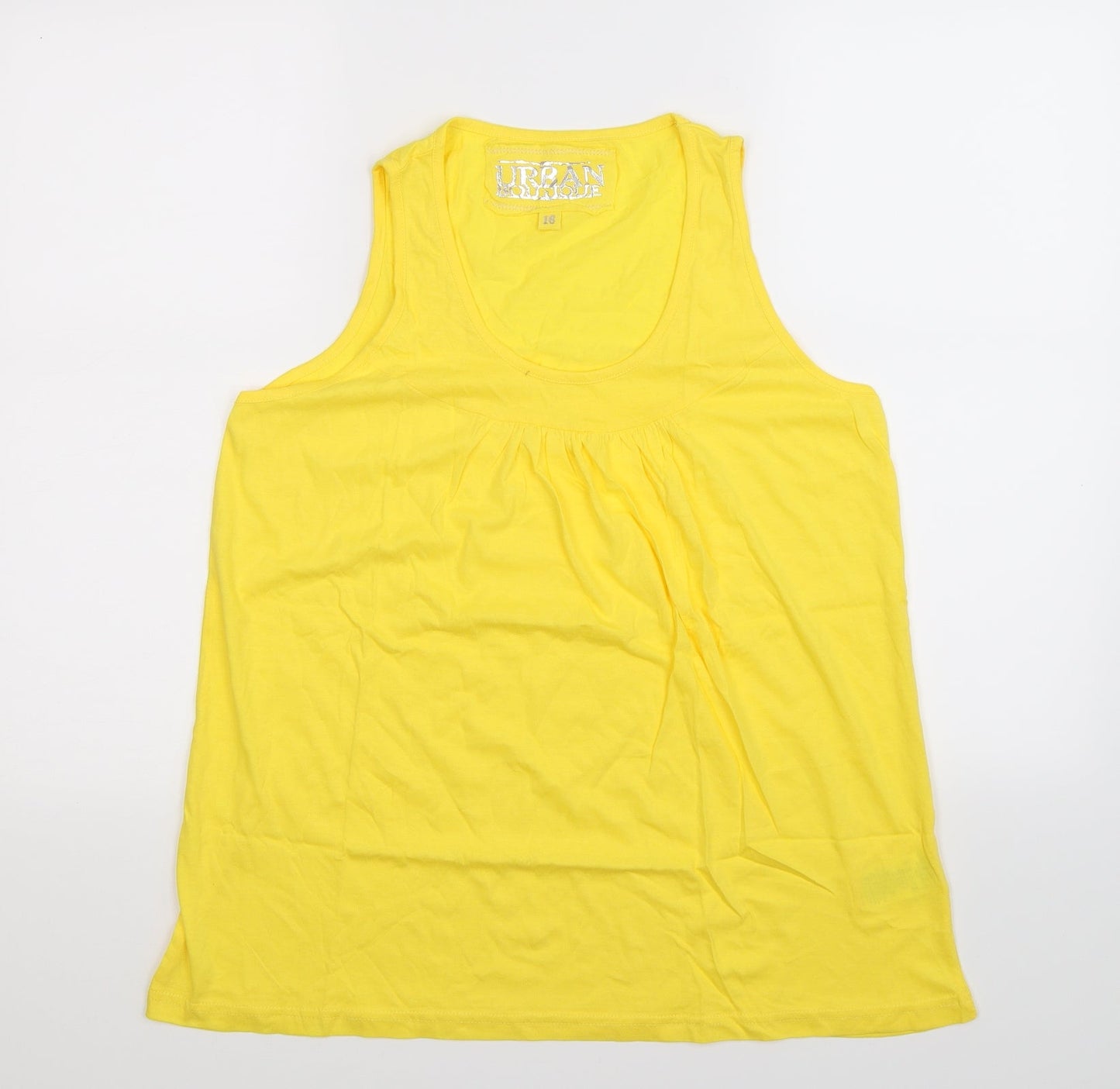 Urban Boutique Womens Yellow   Basic Tank Size 16