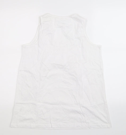 Urban Boutique Womens White   Basic Tank Size 16