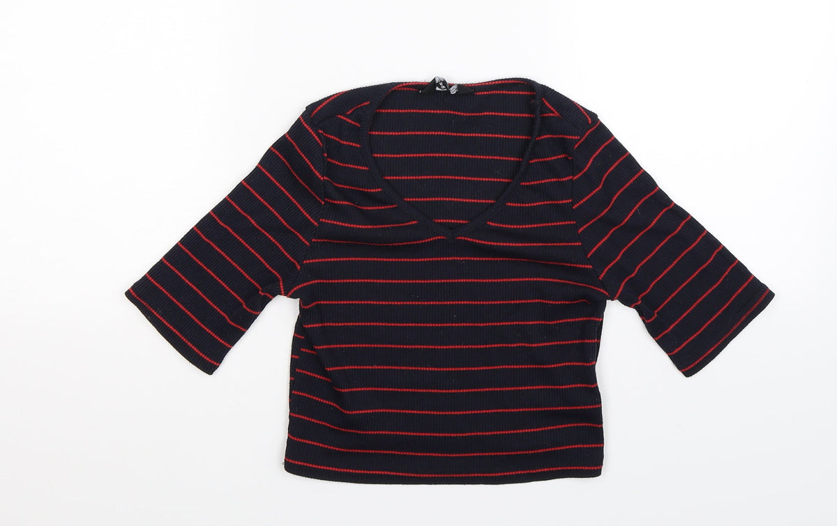 Additional front view of New Look girls’ blue striped jumper, size 14-15, years