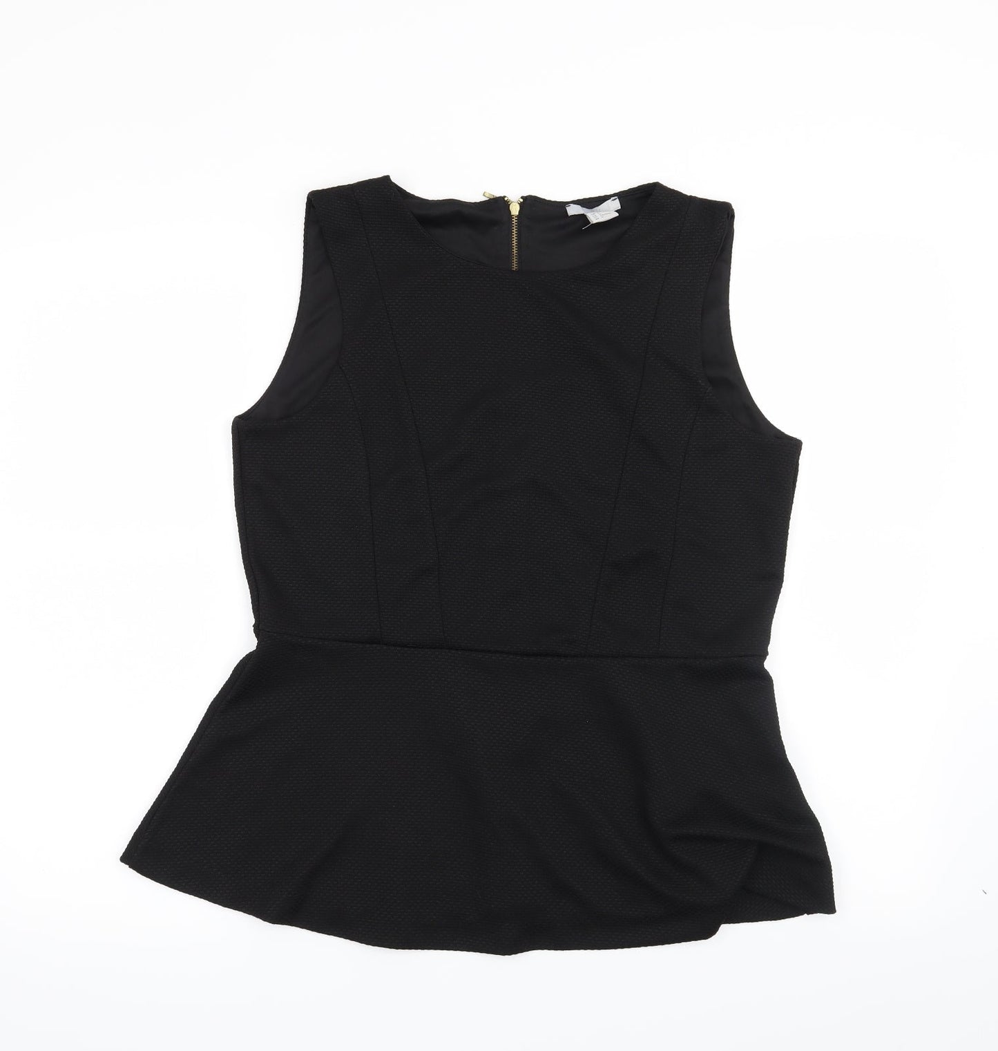 H&M Womens Black   Basic Blouse Size L