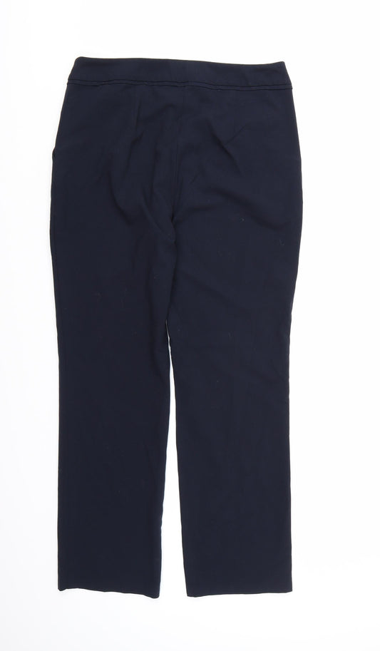 Marks and Spencer Womens Blue  Rayon Dress Pants Trousers Size 10 L28 in