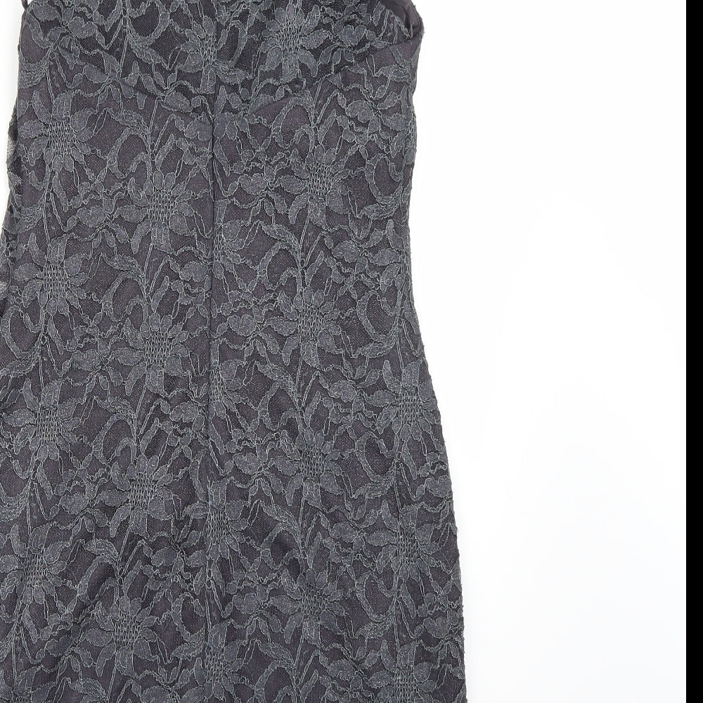 Nightway Womens Grey  Lace Bodycon  Size 10