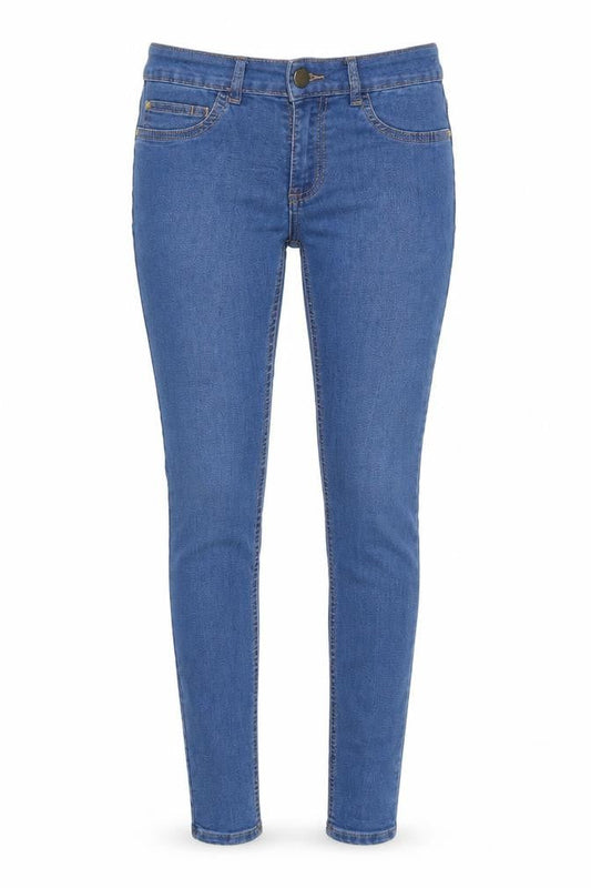 Front view of George women’s blue denim skinny jeans, size UK 6, 30-inch leg
