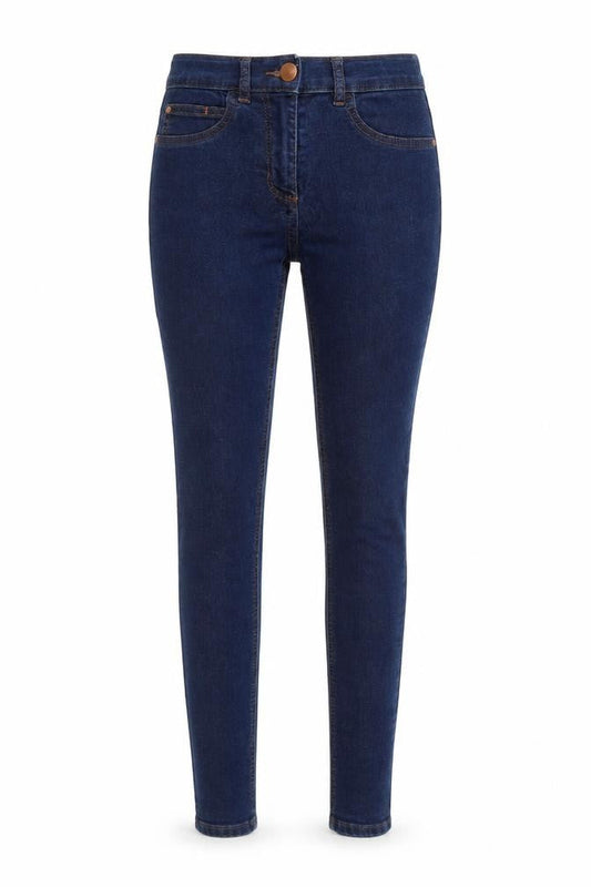 Front view of George women’s blue denim skinny jeans, size UK 6, 30-inch leg