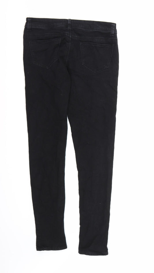 Denim co. Womens Black  Denim Straight Jeans Size 10 L30 in