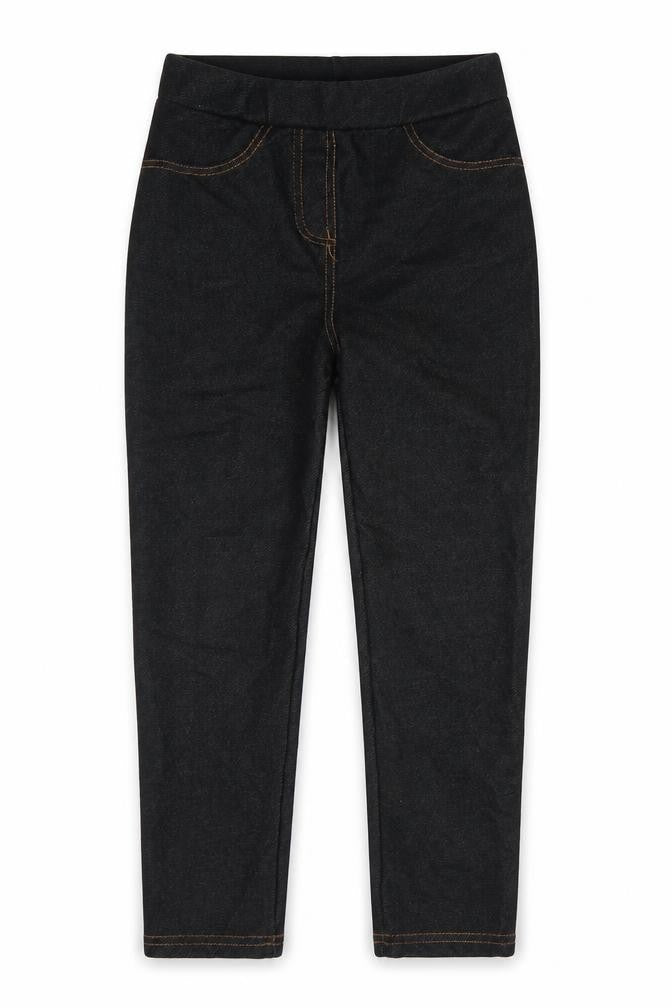 Front view of i <3 girlswear girls’ black jegging jeans, size 9, years
