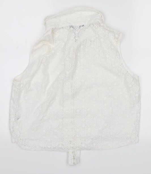 Select Womens White   Basic Tank Size 16