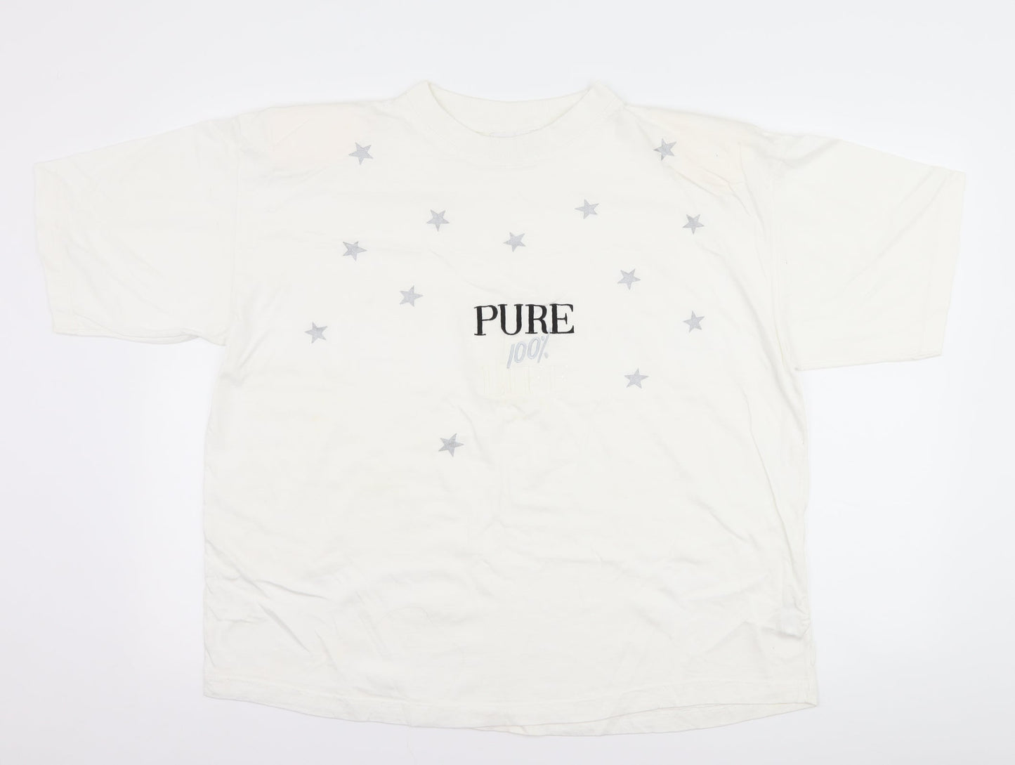 bavardage Womens White   Basic T-Shirt One Size  - pure 100% life