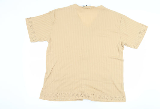 Porte a Porte Womens Brown   Basic Button-Up Size M
