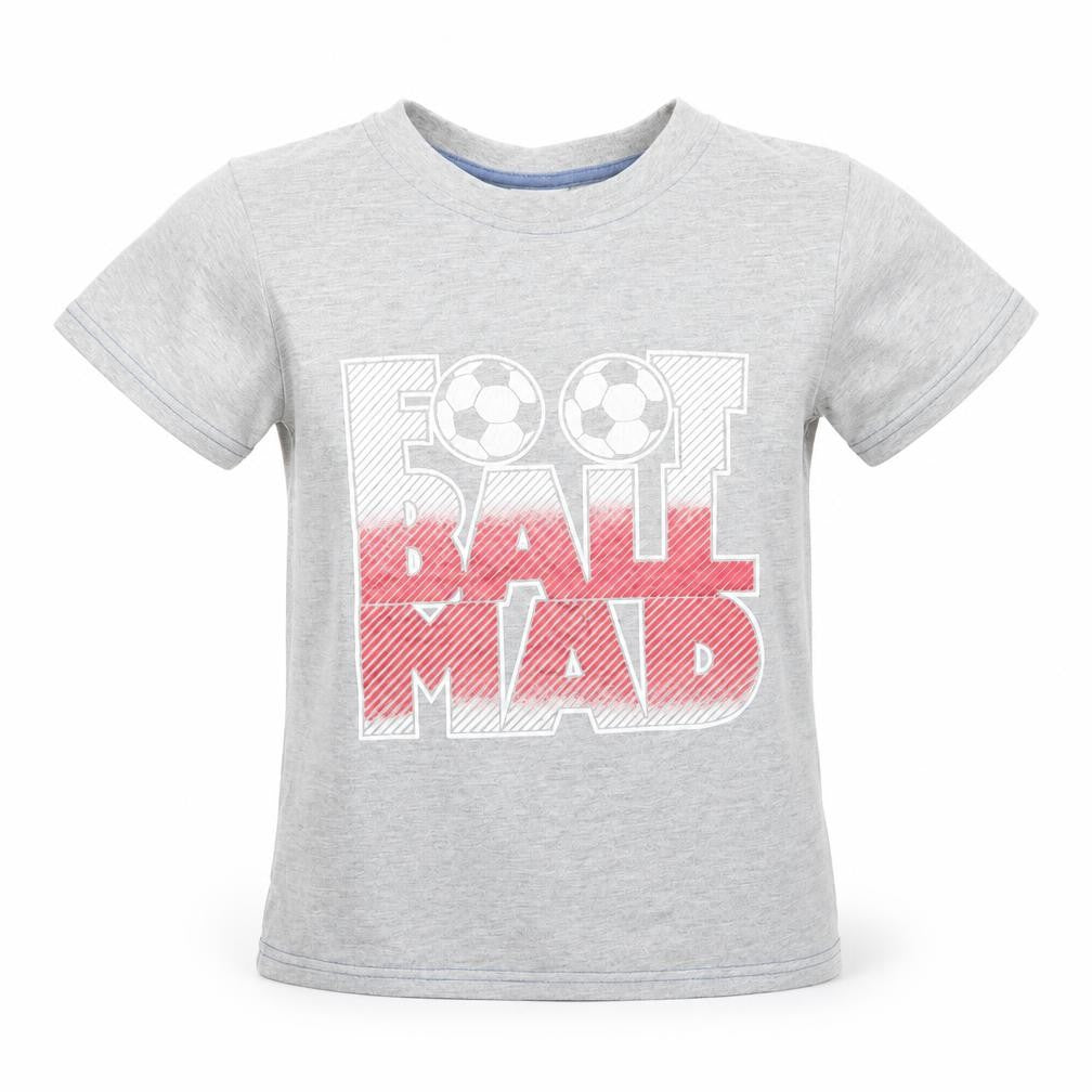 Front view of Preworn boys’ grey basic button-up, size 8, years - football mad