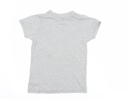 Preworn Boys Grey   Basic Button-Up Size 8 Years  - football mad