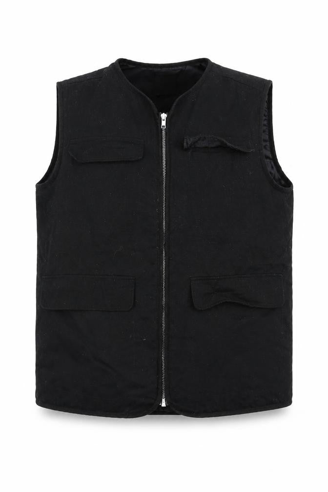 Front view of Farrell women’s black overcoat coat, size M