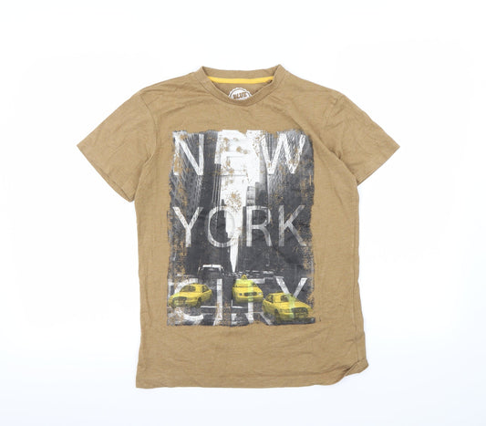 bluezoo Boys Beige   Basic T-Shirt Size 11-12 Years