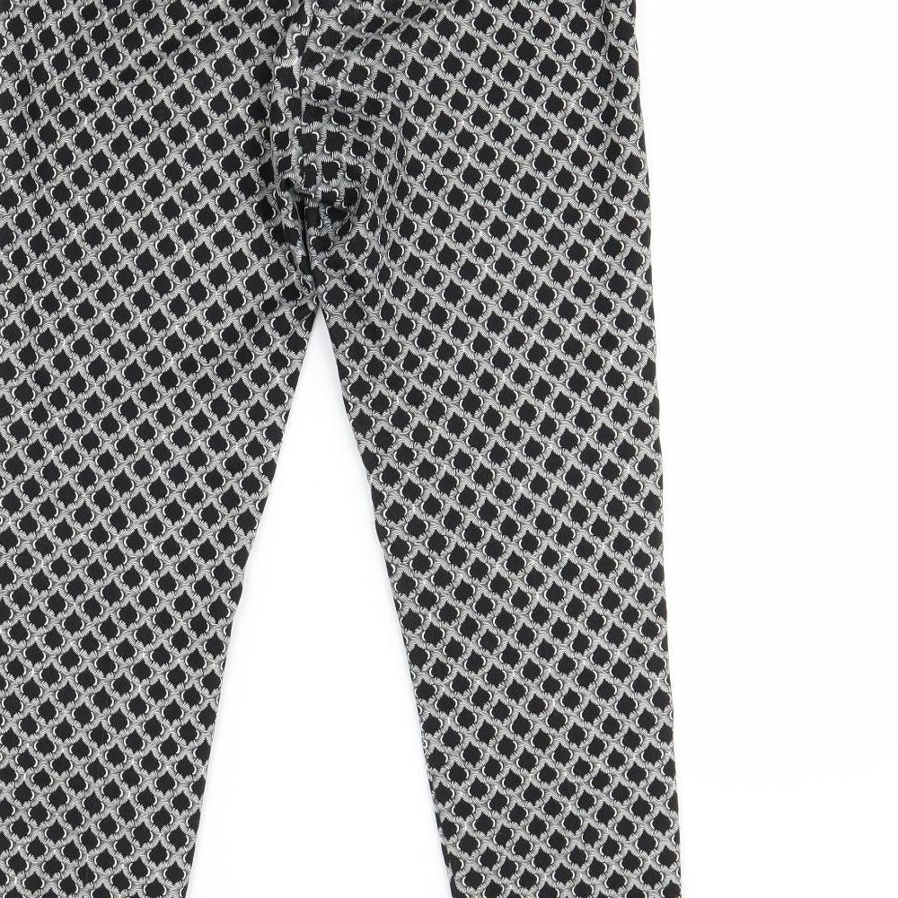 H&M Womens Black Geometric  Straight Jeans Size 6 L24 in