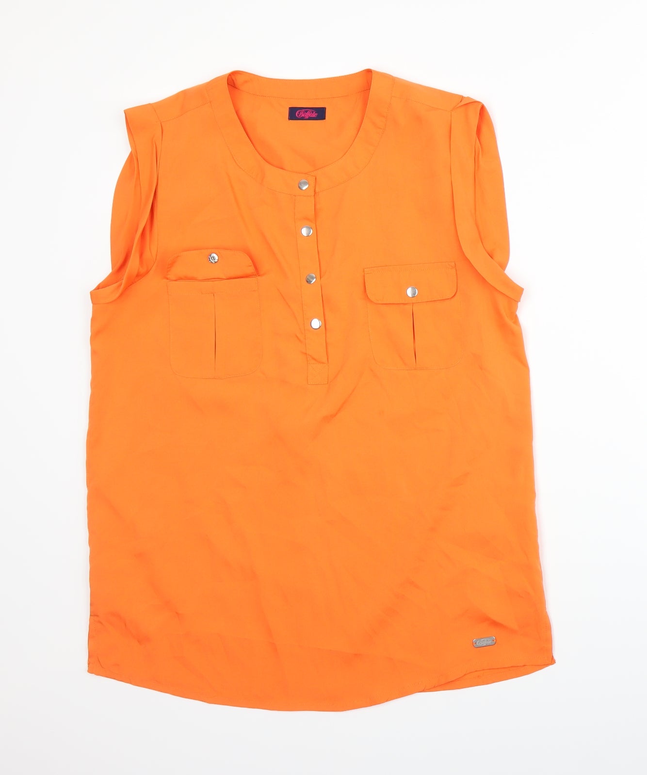 Buffalo Womens Orange   Basic Blouse Size 14