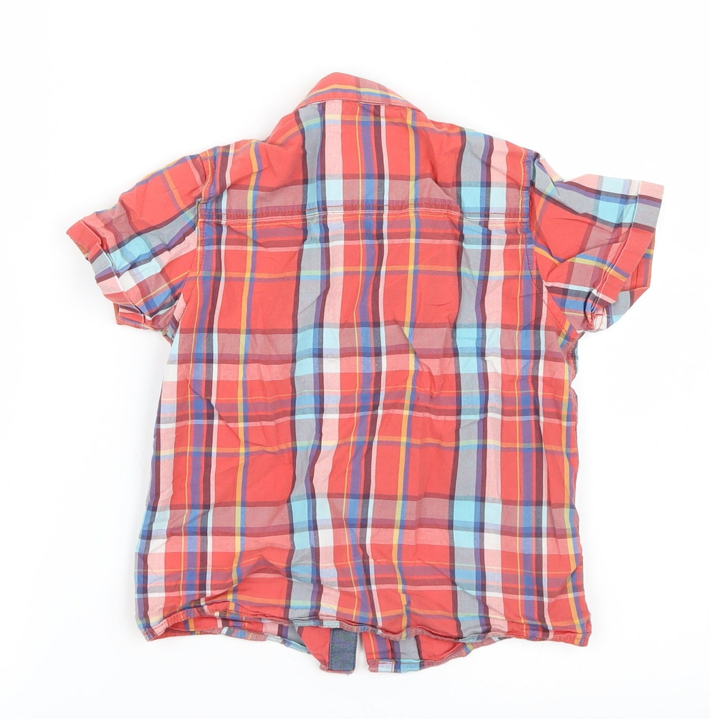 NEXT Boys Red Check  Basic Button-Up Size 4 Years