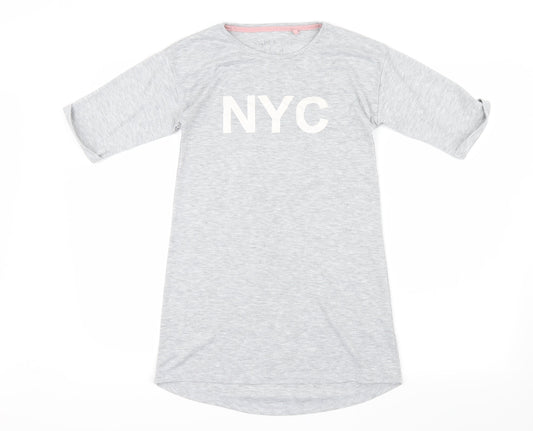 NEXT Girls Grey Geometric  Cami Pyjama Top Size 9 Years  - NYC