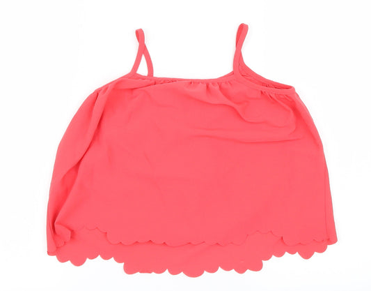 Tu  Girls Pink  Mesh Camisole Blouse Size 7 Years
