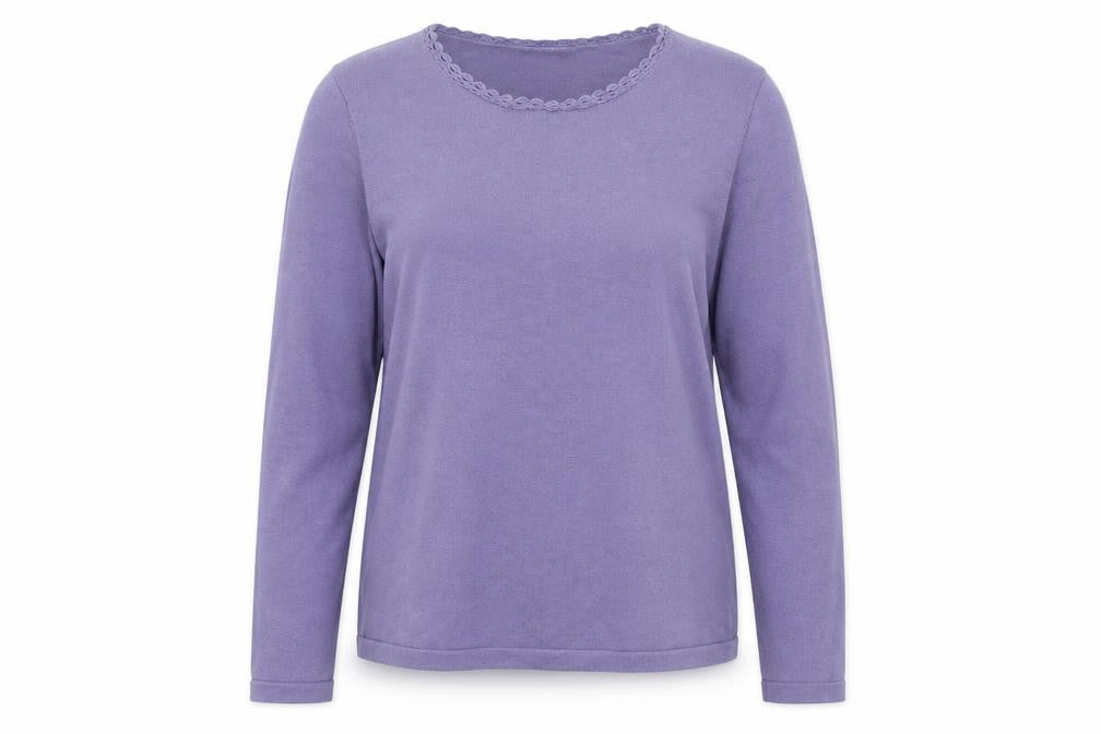 Womens UK M Regular Cotswold Purple Pullover Tight-Knit