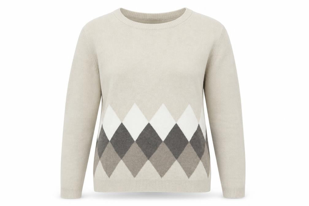 Womens UK M Regular Cotswold Beige Pullover Tight-Knit