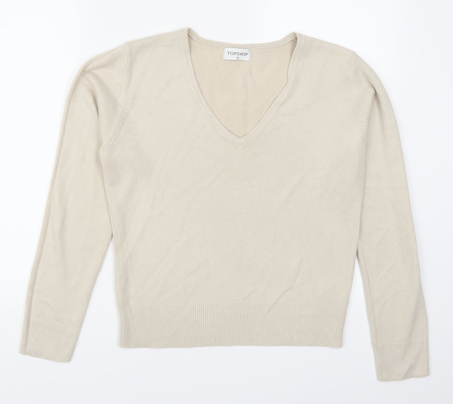 Topshop Womens Beige   Pullover Jumper Size 16