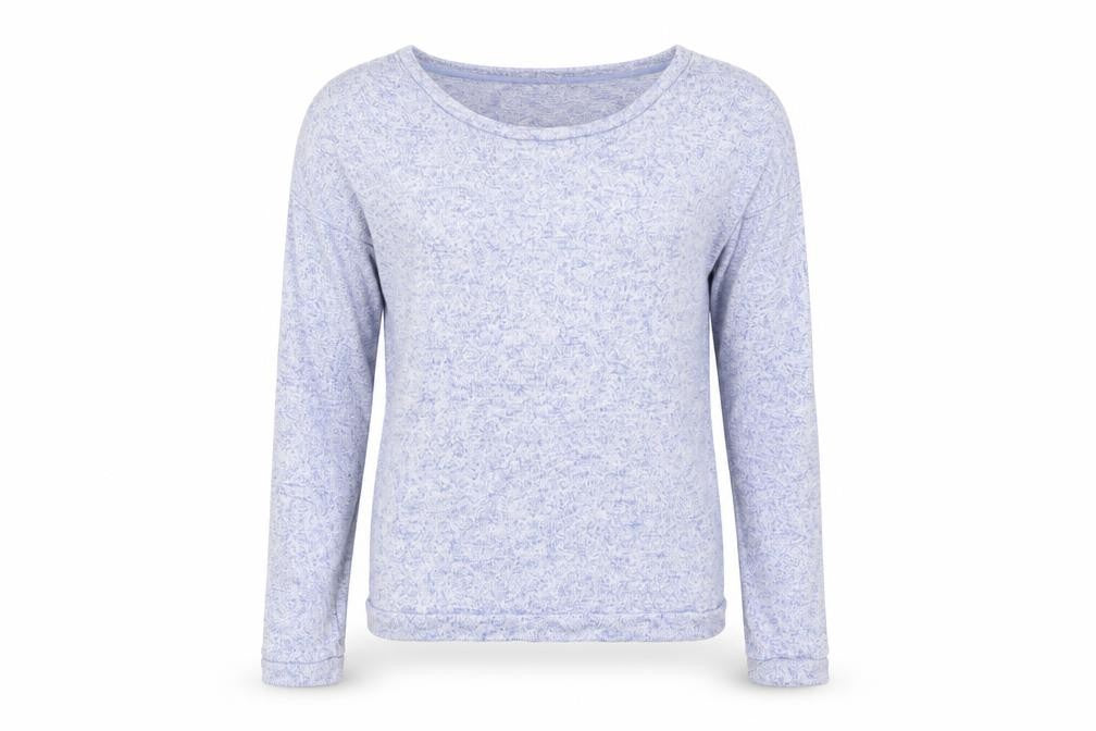 Front view of Avenue women’s blue jumper, size UK 8