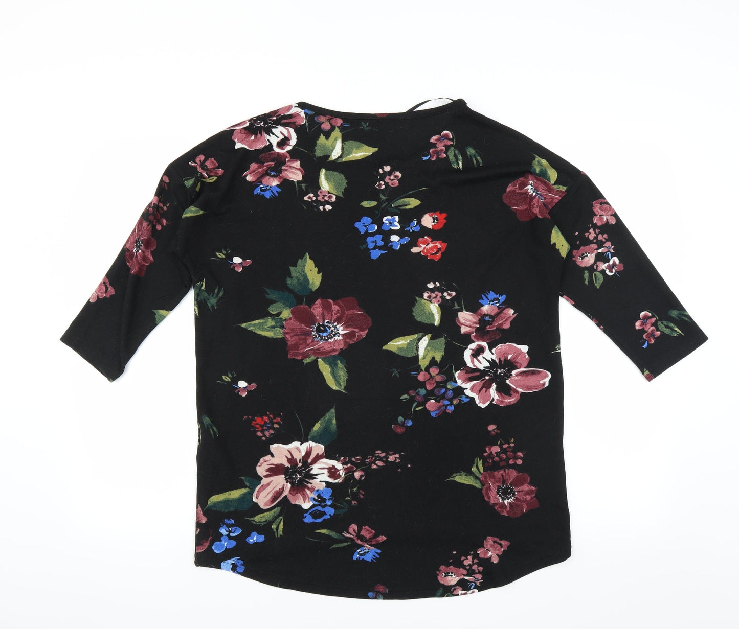 VERO MODA Womens Black Floral  Pullover Jumper Size M