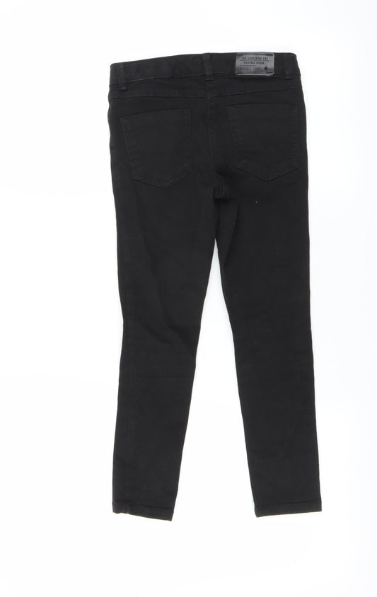 NEXT Girls Black   Skinny Jeans Size 8 Years - DISTRESSED