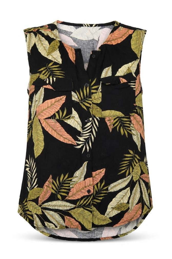 Studio Womens Black   Basic Button-Up Size 12