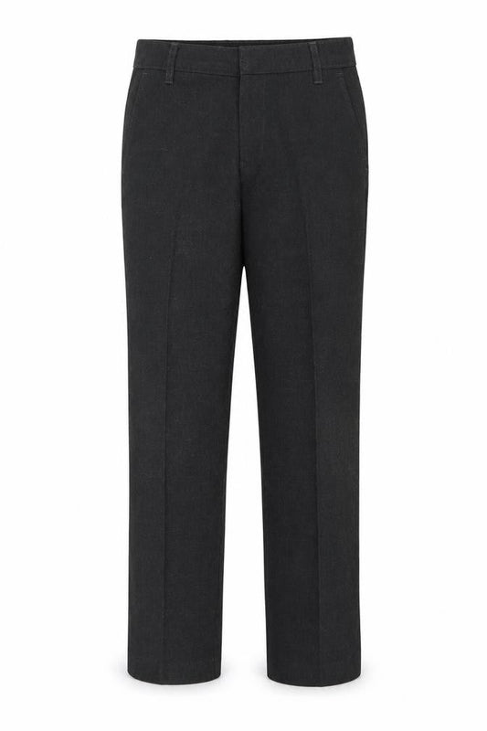 Front view of Marks & Spencer boys’ grey dress pants trousers, size 8-9, years