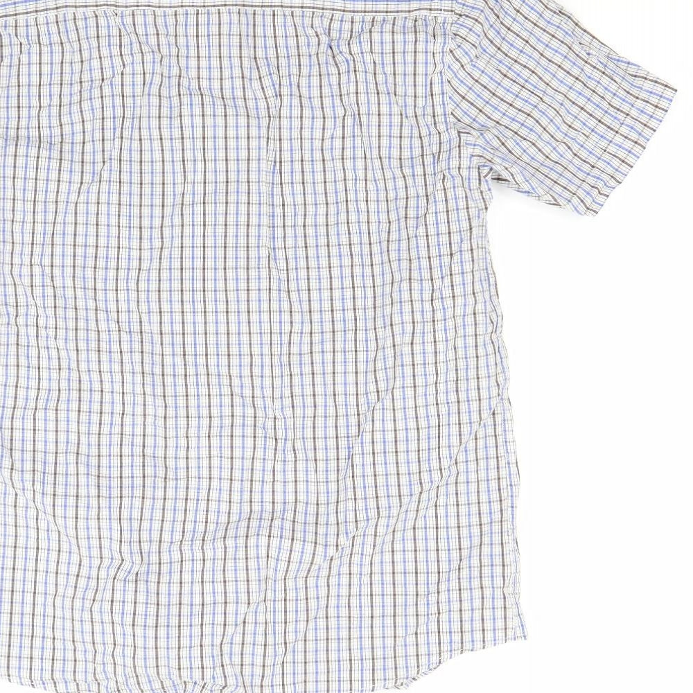 Easy Mens Blue Check   Button-Up Size S