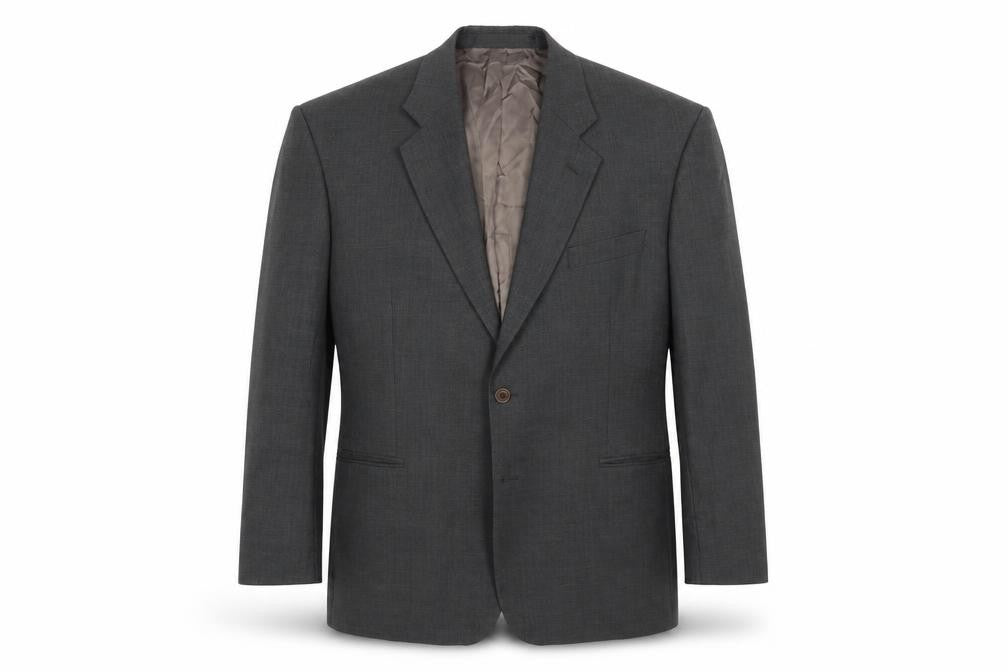 Front view of Marks & Spencer men’s grey jacket blazer, size XL