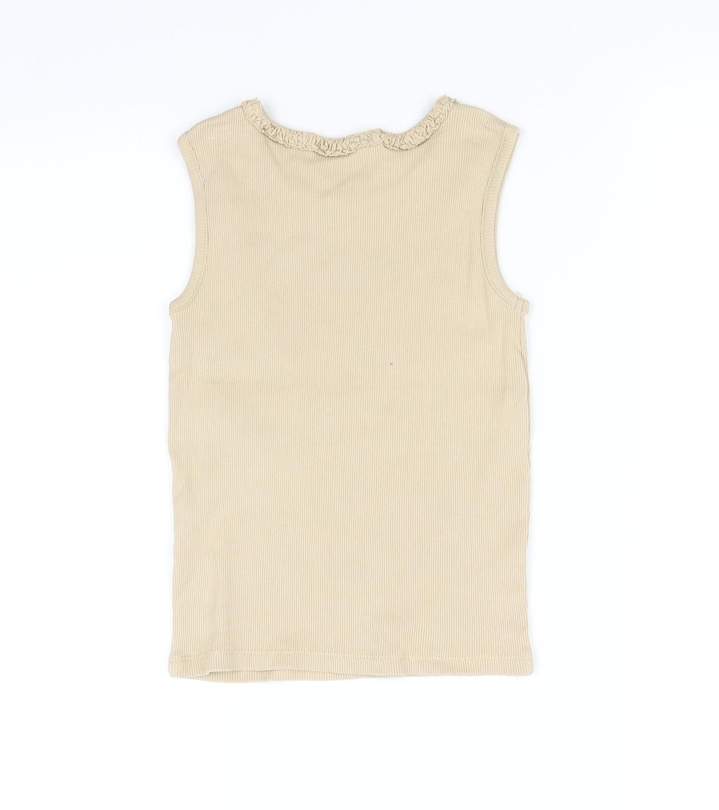 George Girls Beige   Basic Tank Size 6-7 Years