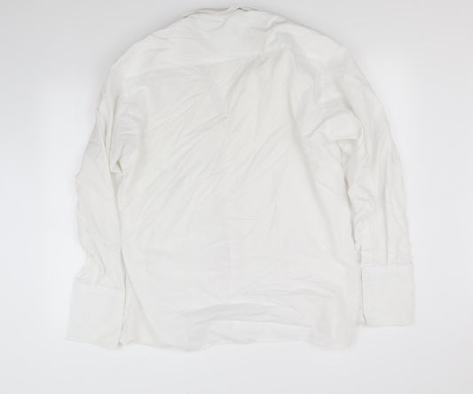 Peter England Womens White   Basic Button-Up Size XL