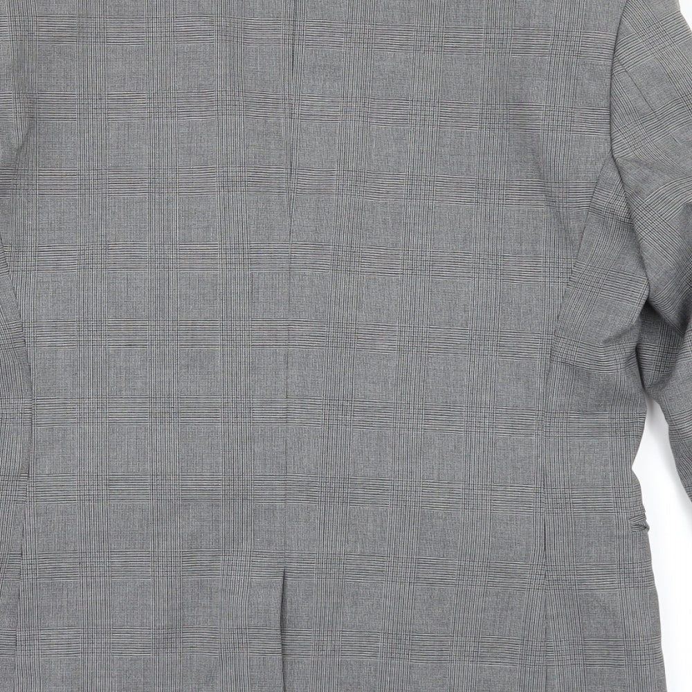 H&M Mens Grey Camouflage  Jacket Suit Jacket Size 38