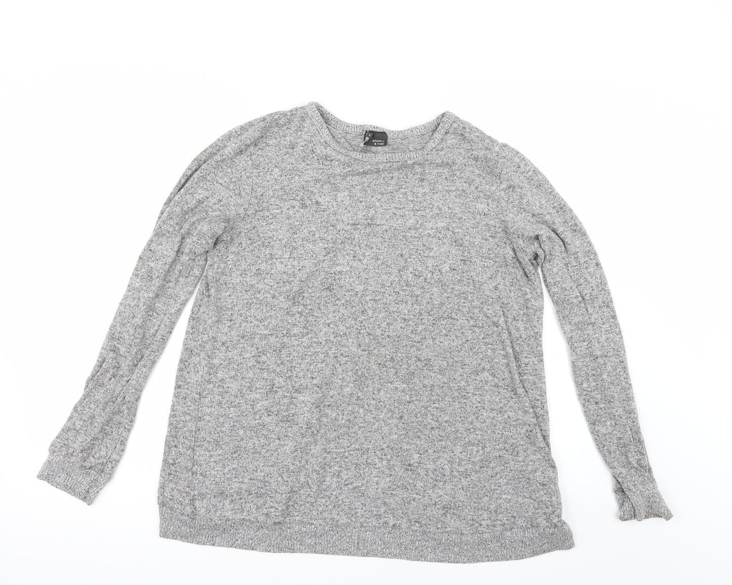 Sparkle & Fade Womens Grey   Pullover Jumper Size S