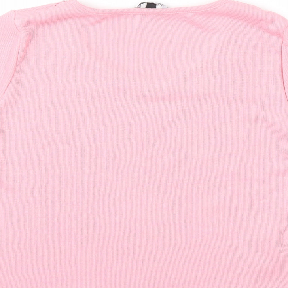 Preworn Womens Pink   Basic T-Shirt Size 14