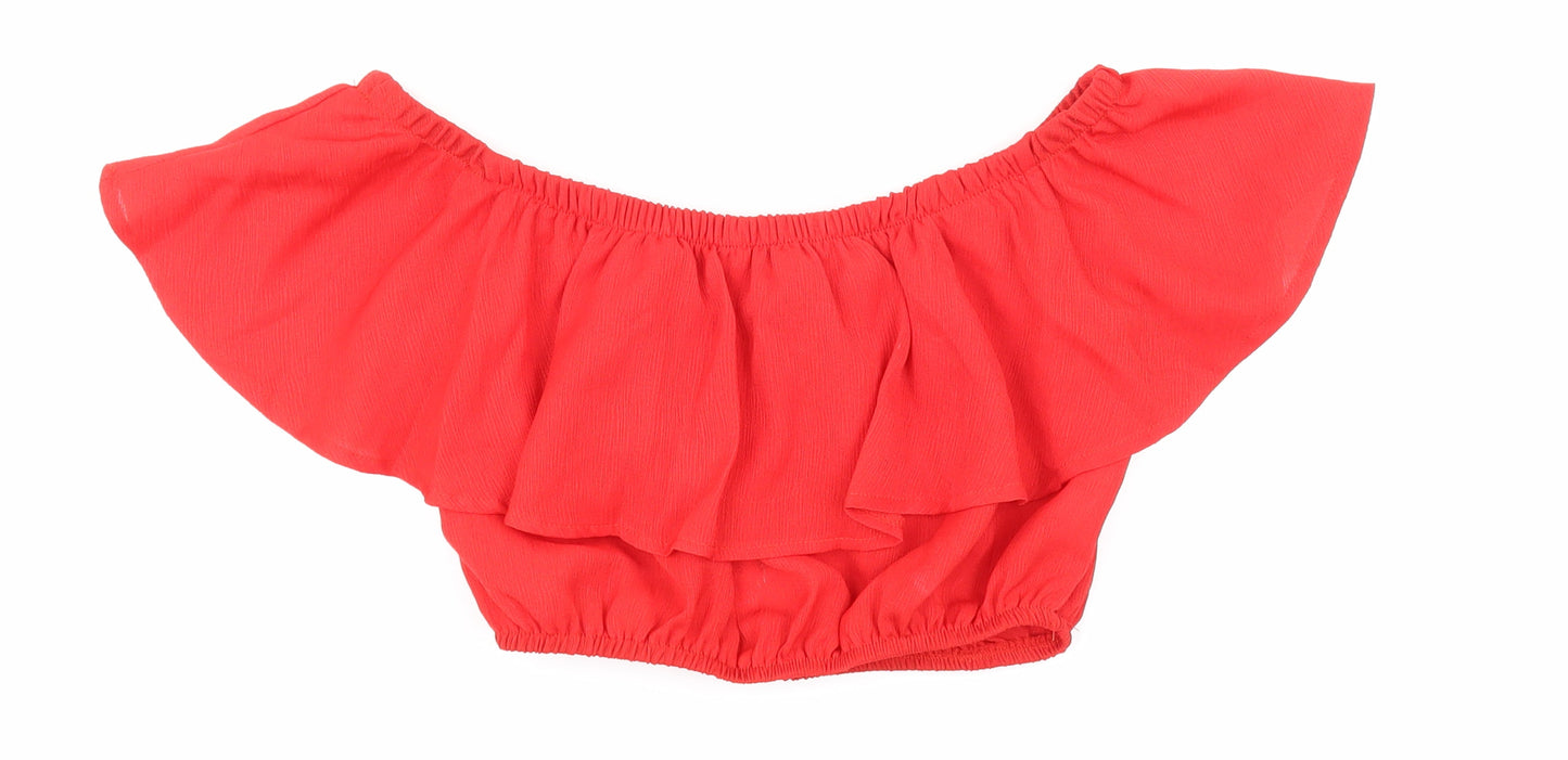 In the Style Womens Red   Basic Tank Size 6