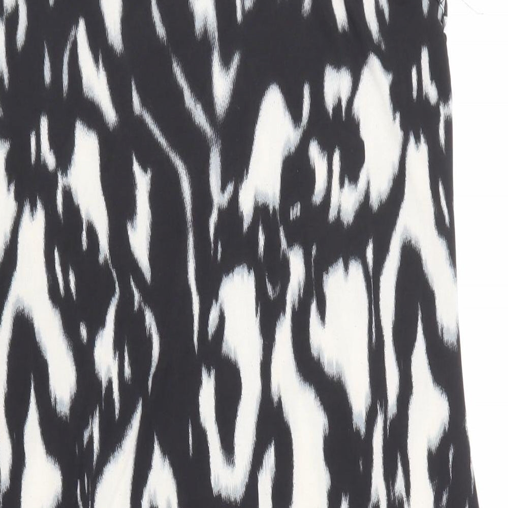 Klass Womens Black Animal Print  Basic T-Shirt Size L