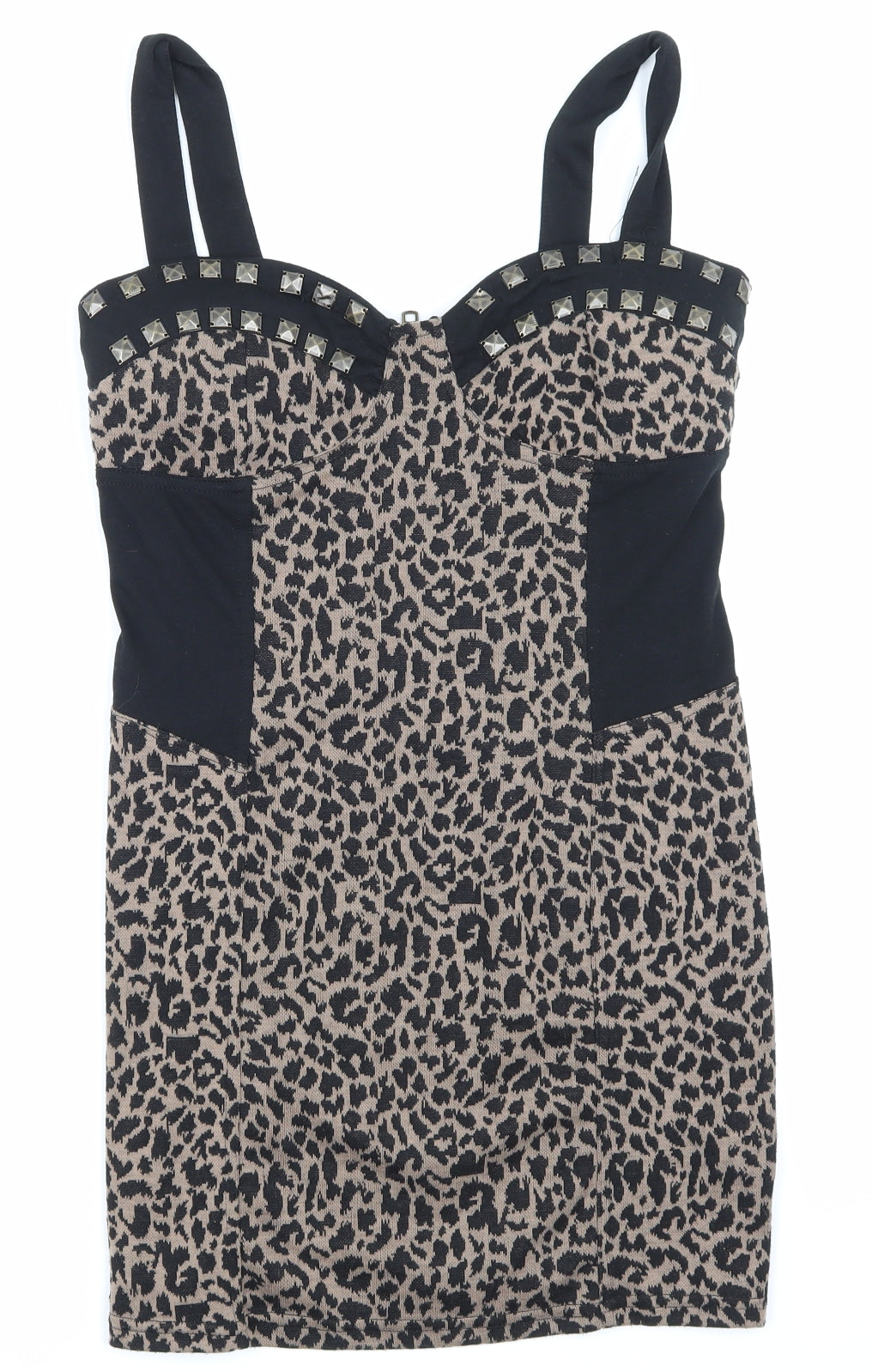 Crafted Womens Blue Animal Print  Mini  Size 10  - built in bra