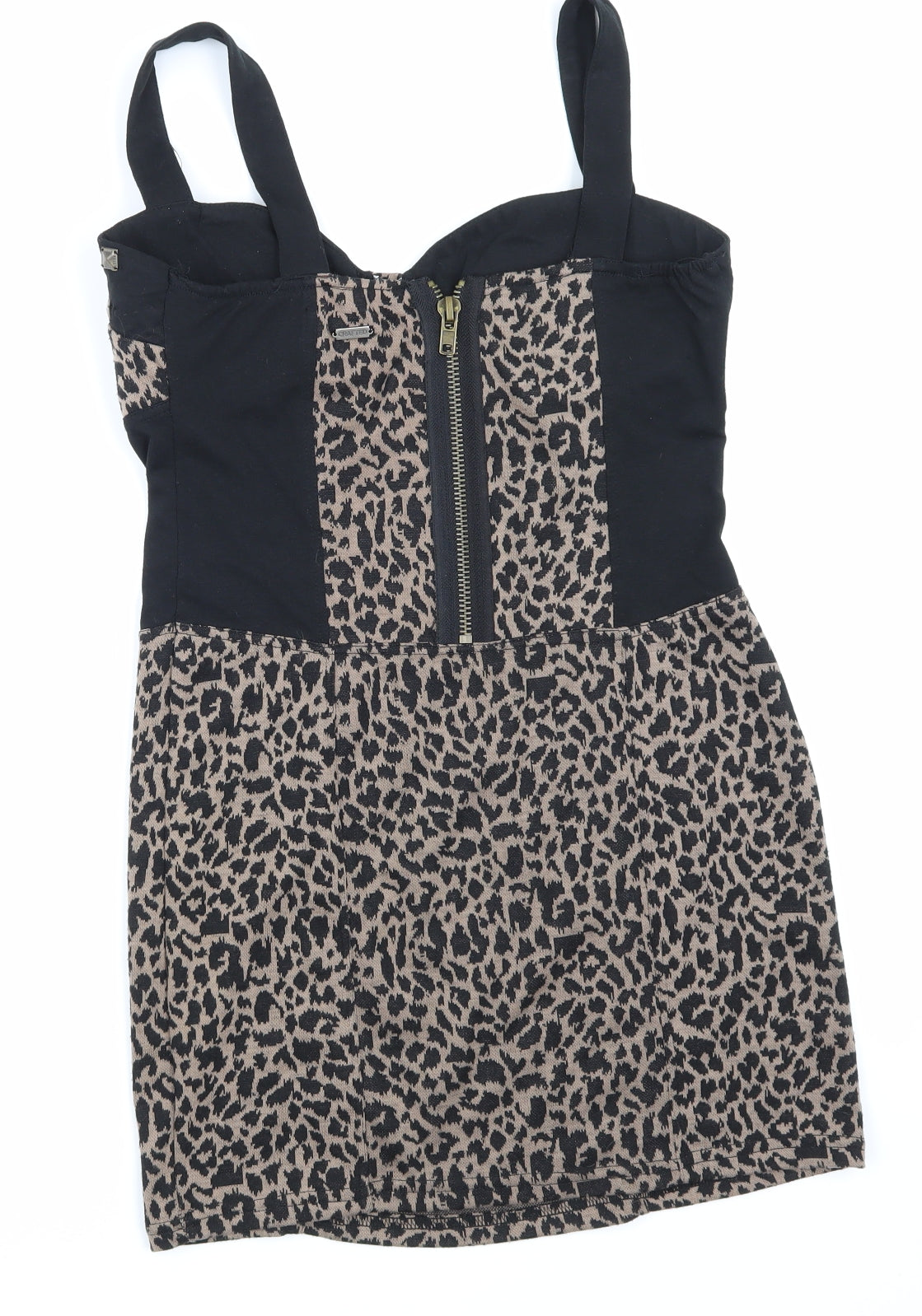 Crafted Womens Blue Animal Print  Mini  Size 10  - built in bra