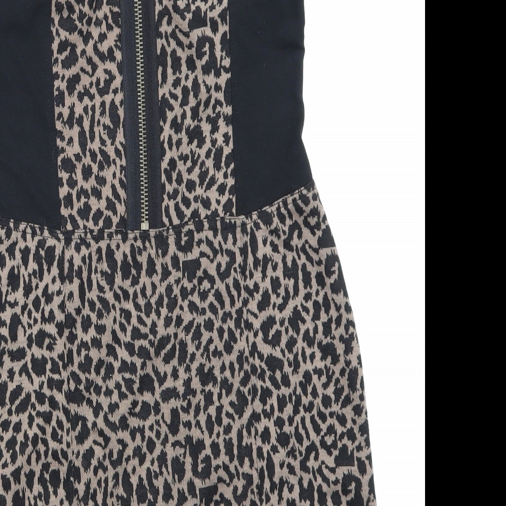 Crafted Womens Blue Animal Print  Mini  Size 10  - built in bra