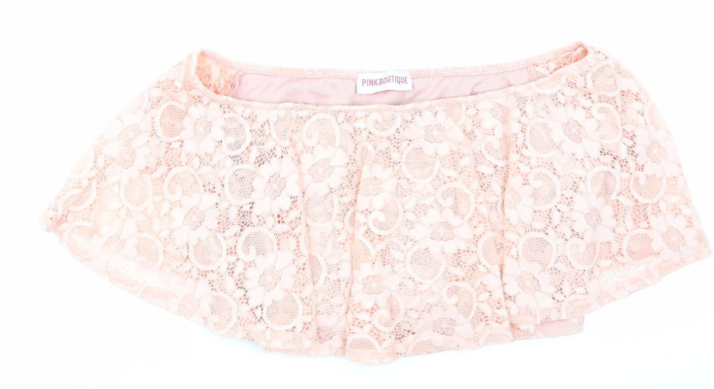 Pink Boutique Womens Pink  Lace Basic Tank Size 10