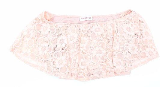 Pink Boutique Womens Pink  Lace Basic Tank Size 10