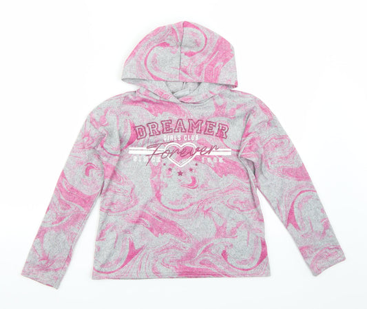 Matalan Girls Pink   Pullover Hoodie Size 9 Years