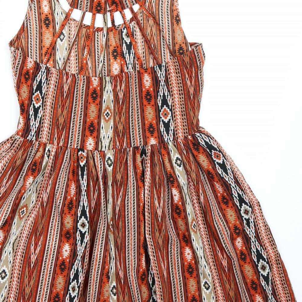 Blue Plate Womens Orange   A-Line  Size M